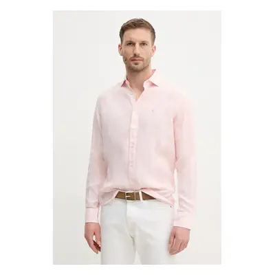 Hackett London len ing férfi, galléros, rózsaszín, regular, HM3010266