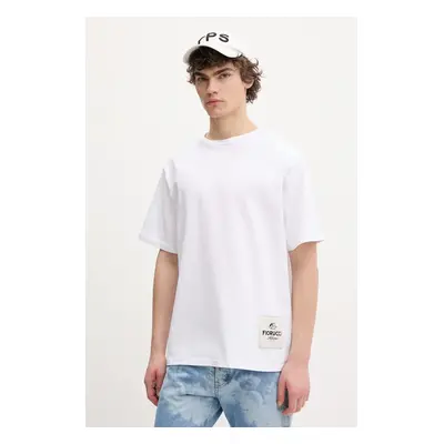 Fiorucci pamut póló Label Regular Fit T-Shirt fehér, férfi, nyomott mintás, U02SPTSH323CJ01WH01