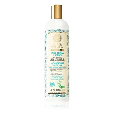 Natura Siberica Mint, Bereza & Retinol frissítő balzsam hab zsíros hajra 400 ml