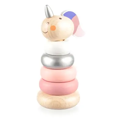 Zopa Wooden Unicorn gyűrűpiramis fából készült Pink 1 db