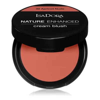 IsaDora Nature Enhanced Cream Blush arcpirosító kompakt ecsettel és tükörrel árnyalat 30 Apricot