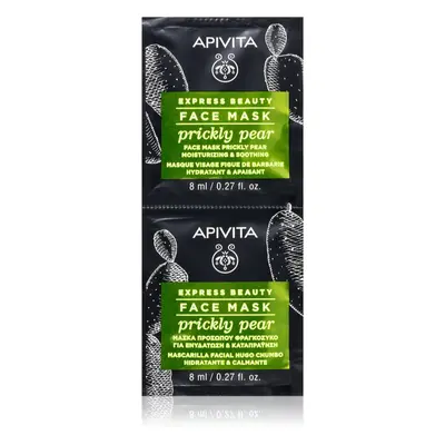 Apivita Express Beauty Moisturizing Face Mask Prickly Pear nyugtató arcmaszk hidratáló hatással 