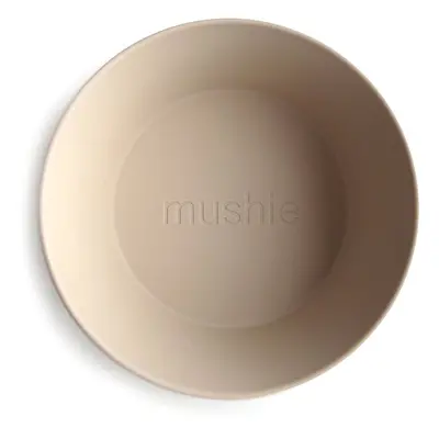 Mushie Round Dinnerware Bowl tál Vanilla 2 db