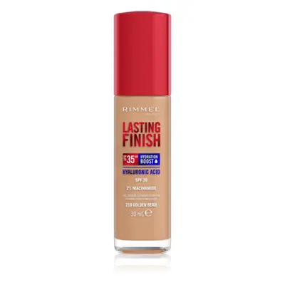 Rimmel Lasting Finish 35H Hydration Boost hidratáló alapozó SPF 20 árnyalat 210 Golden Beige 30 