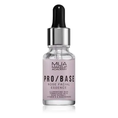 MUA Makeup Academy PRO/BASE Rose élénkítő sminkalap a make - up alá csipkerózsa kivonattal 15 ml