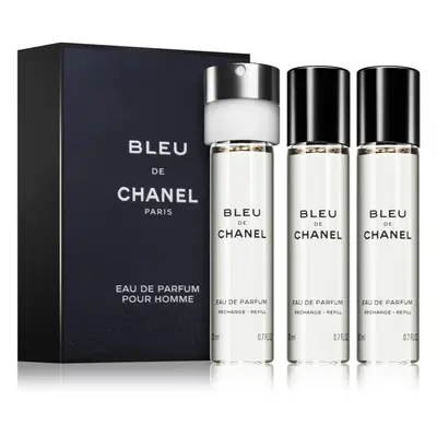 Chanel Bleu de Chanel travel refill Eau de Parfum utántöltő uraknak 3 x 20 ml