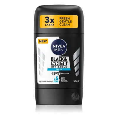 Nivea Men Black & White Invisible Fresh izzadásgátló stift uraknak 50 ml