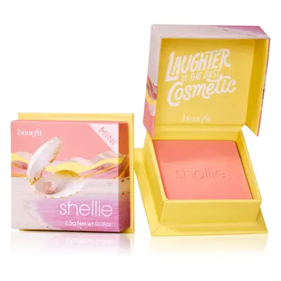 Benefit Shellie WANDERful World Mini púderes arcpír árnyalat Warm-seashell pink 2,5 g