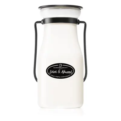 Milkhouse Candle Co. Creamery Linen & Ashwood illatgyertya Milkbottle 227 g