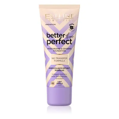 Eveline Cosmetics Better than Perfect fedő hatású alapozó hidratáló hatással árnyalat 02 Light V