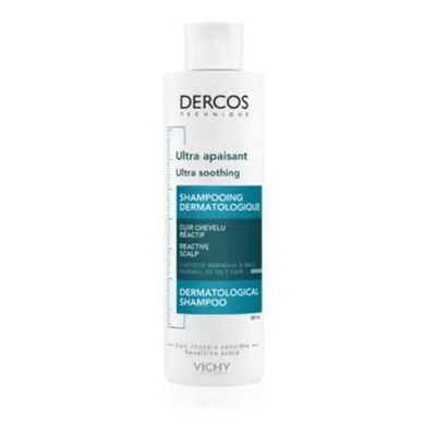 Vichy Dercos Ultra Soothing ultra nyugtató sampon normál, zsíros hajra és érzékeny fejbőrre 200 