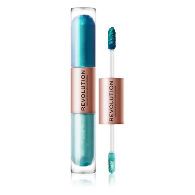 Makeup Revolution Double Up folyékony szemhéjfesték 2 az 1-ben árnyalat Tranquillity Blue 2x2,2 