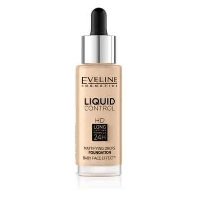 Eveline Cosmetics Liquid Control folyékony make-up pipettával árnyalat 015 Light Vanilla 32 ml