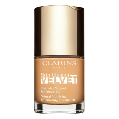 Clarins Skin Illusion Velvet mattító folyékony alapozó tápláló hatással árnyalat 112.5W 30 ml