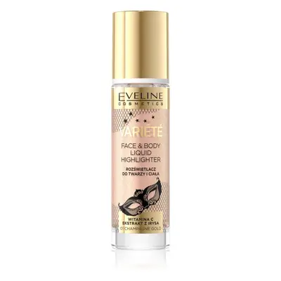 Eveline Cosmetics Variété folyékony bőrélénkítő arcra és testre árnyalat 01 Sparkling Wine Gold 