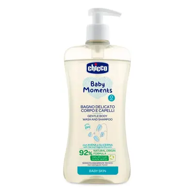 Chicco Baby Moments gyengéd gyermek sampon haj és test 500 ml