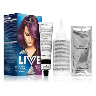 Schwarzkopf LIVE Urban Metallics tartós hajfesték árnyalat U69 Amethyst Chrome 1 db