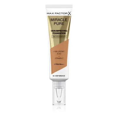 Max Factor Miracle Pure Skin tartós alapozó SPF 30 árnyalat 82 Deep Bronze 30 ml