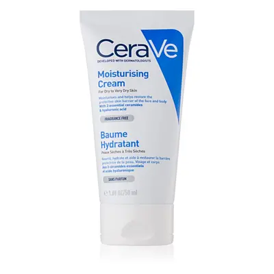 CeraVe Moisturizers hidratáló krém arcra és testre Száraz, nagyon száraz bőrre 50 ml