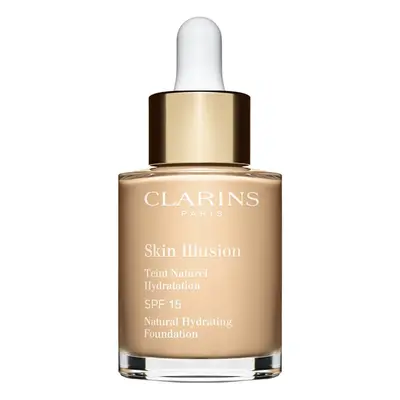 Clarins Skin Illusion Natural Hydrating Foundation világosító hidratáló make-up SPF 15 árnyalat 