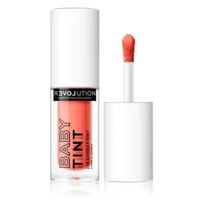 Revolution Relove Baby Tint folyékony arcpír és szájfény árnyalat Coral 1.4 ml