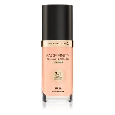 Max Factor Facefinity All Day Flawless tartós alapozó SPF 20 árnyalat 40 Light Ivory 30 ml