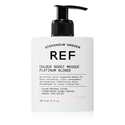 REF Colour Boost Masque gyengéd tápláló maszk tartós színes pigmentekkel PLATINUM BLONDE 200 ml