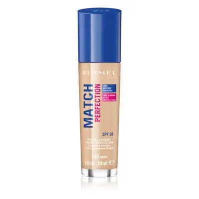 Rimmel Match Perfection folyékony make-up SPF 20 árnyalat 100 Ivory 30 ml