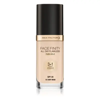 Max Factor Facefinity All Day Flawless tartós alapozó SPF 20 árnyalat 32 Light Beige 30 ml