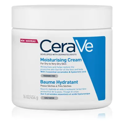 CeraVe Moisturizers hidratáló krém arcra és testre Száraz, nagyon száraz bőrre 454 g