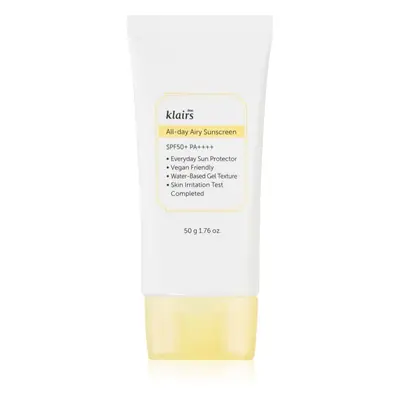 Klairs All-day Airy Sunscreen könnyed védő géles krém SPF 50+ 50 g