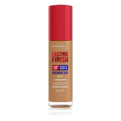 Rimmel Lasting Finish 35H Hydration Boost hidratáló alapozó SPF 20 árnyalat 403 Golden Caramel 3