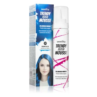 Venita Trendy Color Mousse színező hab ammónia nélkül árnyalat No. 39 - Cosmic Blue 75 ml