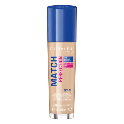 Rimmel Match Perfection folyékony make-up SPF 20 árnyalat 101 Classic Ivory 30 ml