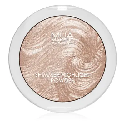 MUA Makeup Academy Shimmer kompakt púderes élénkítő arcra árnyalat Radiant Cashmere 8 g