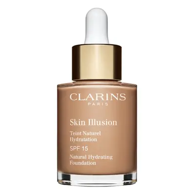 Clarins Skin Illusion Natural Hydrating Foundation világosító hidratáló make-up SPF 15 árnyalat 