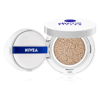 Nivea Hyaluron Cellular Filler Cushion alapozó sminkszivaccsal 3 az 1-ben árnyalat 02 Medium 15 