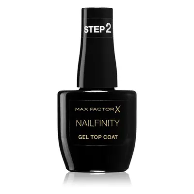 Max Factor Nailfinity Gel Top Coat zselés fedő körömlakk árnyalat 100 The Finale 12 ml