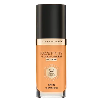 Max Factor Facefinity All Day Flawless tartós alapozó SPF 20 árnyalat 78 Warm Honey 30 ml