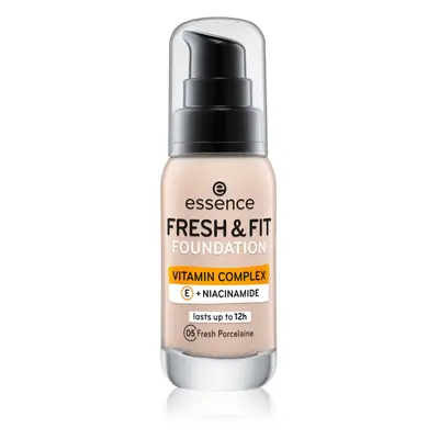 Essence Fresh & Fit folyékony make-up árnyalat 05 Fresh Porcelaine 30 ml