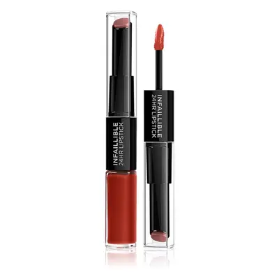 L’Oréal Paris Infallible 24H hosszan tartó rúzs és ajakfény 2 az 1-ben árnyalat 501 Timeless Red