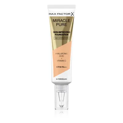 Max Factor Miracle Pure Skin tartós alapozó SPF 30 árnyalat 30 Porcelain 30 ml