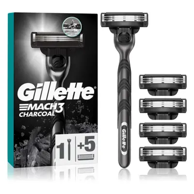 Gillette Mach3 Charcoal borotva + tartalék pengék 5 db