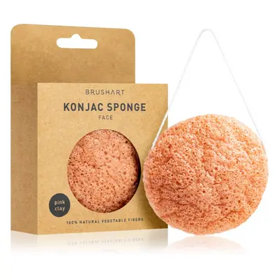 BrushArt Home Salon Konjac sponge gyengéd hámlasztó szivacs az arcra Pink Clay 5 g