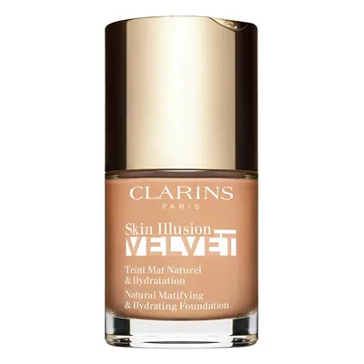 Clarins Skin Illusion Velvet mattító folyékony alapozó tápláló hatással árnyalat 109C 30 ml