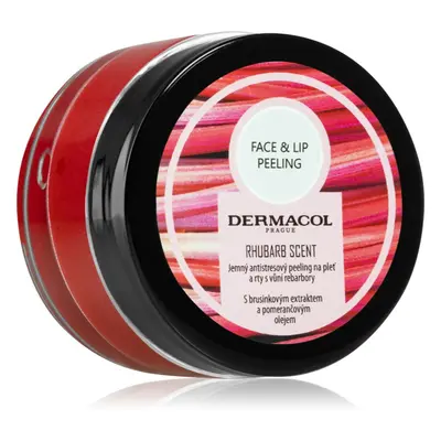 Dermacol Face & Lip Peeling Rhubarb cukros peeling az arcra és a szájra 50 ml