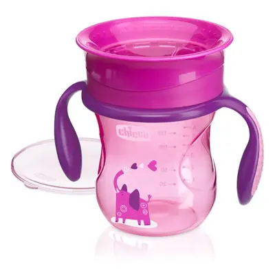 Chicco Perfect 360 gyakorlóbögre fogantyúval 12m+ Pink 200 ml