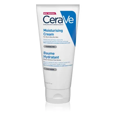 CeraVe Moisturizers hidratáló krém arcra és testre Száraz, nagyon száraz bőrre 177 ml