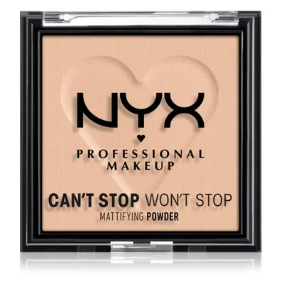 NYX Professional Makeup Can't Stop Won't Stop Mattifying Powder mattító púder árnyalat 03 Light 