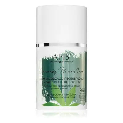 Apis Natural Cosmetics Cannabis Home Care könnyű hidratáló krém száraz és érzékeny bőrre 50 ml